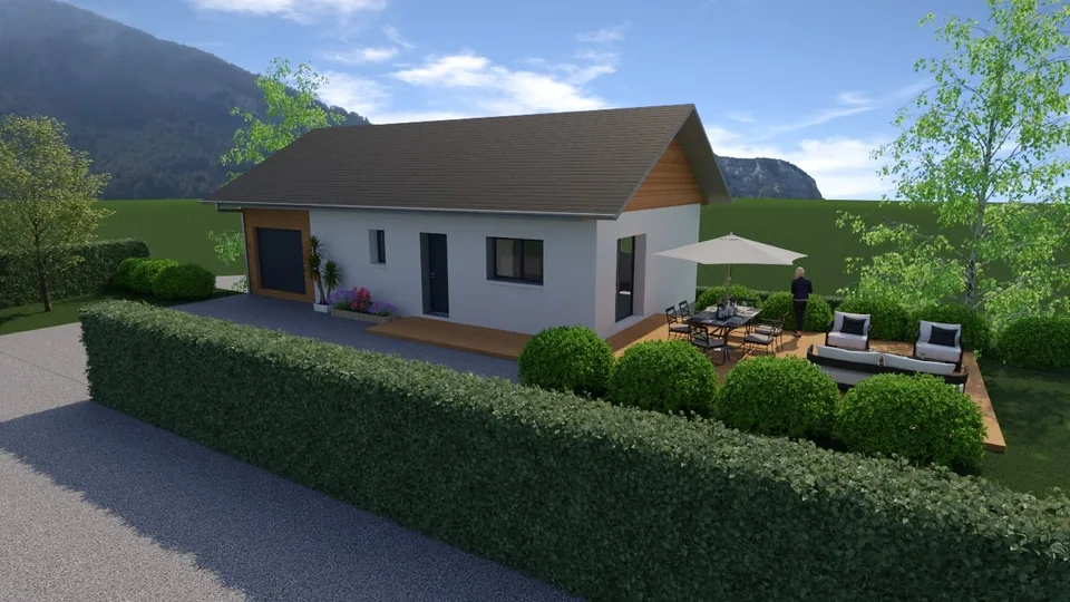 House + land + garage + parking, view of Mt Blanc & Jura