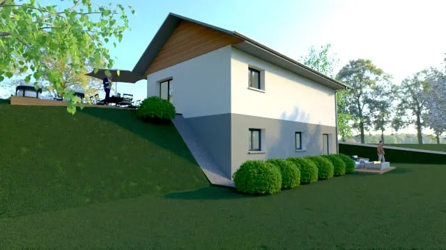House + land + garage + parking, view of Mt Blanc & Jura
