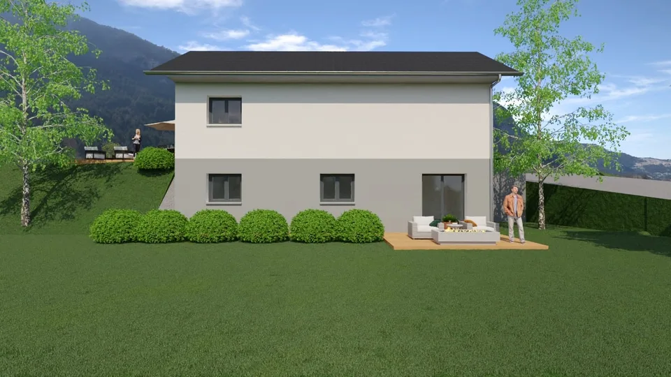 House + land + garage + parking, view of Mt Blanc & Jura