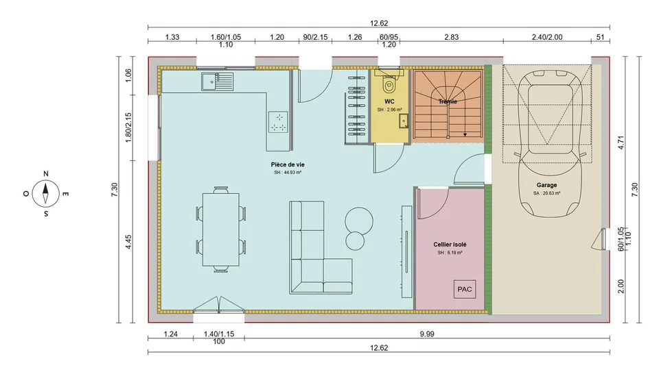 House + land + garage + parking, view of Mt Blanc & Jura