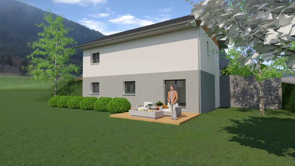 House + land + garage + parking, view of Mt Blanc & Jura