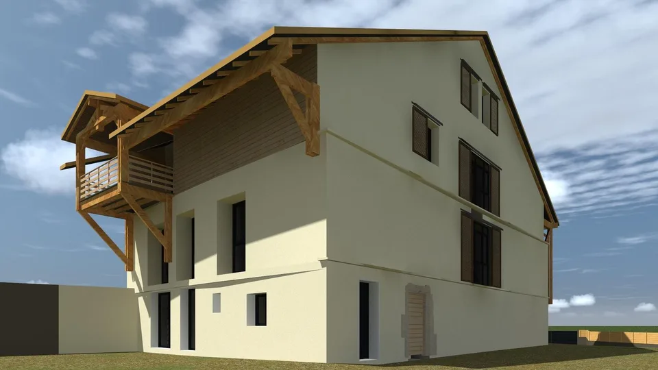 CHEVRY, Attico in duplex, T5 di 137m2 in fienile ristrutturato