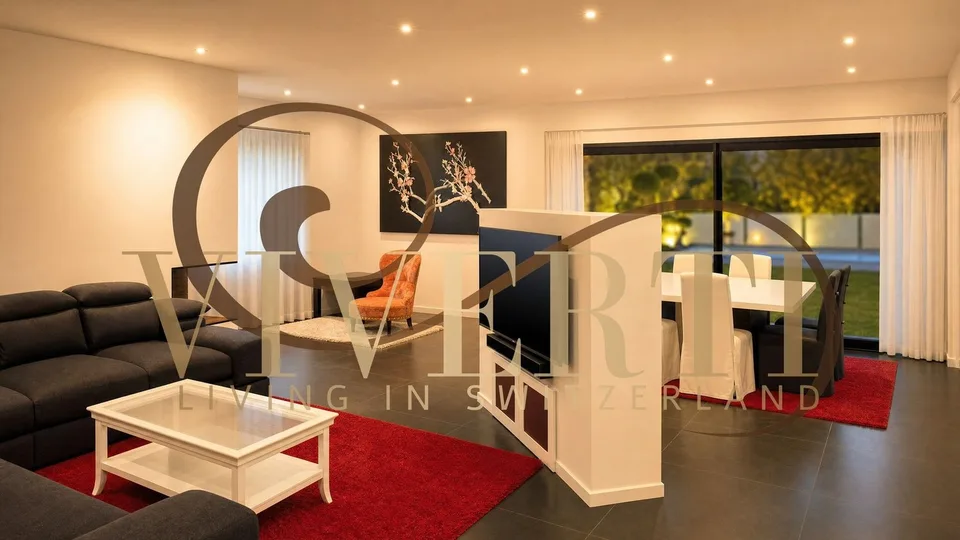 VILLA DER LUXUS UND TECHNIK IN COMANO MIT POOL