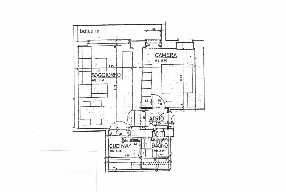 Wohnung 2.5 Zimmer mit Balkon in Agno Mondonico