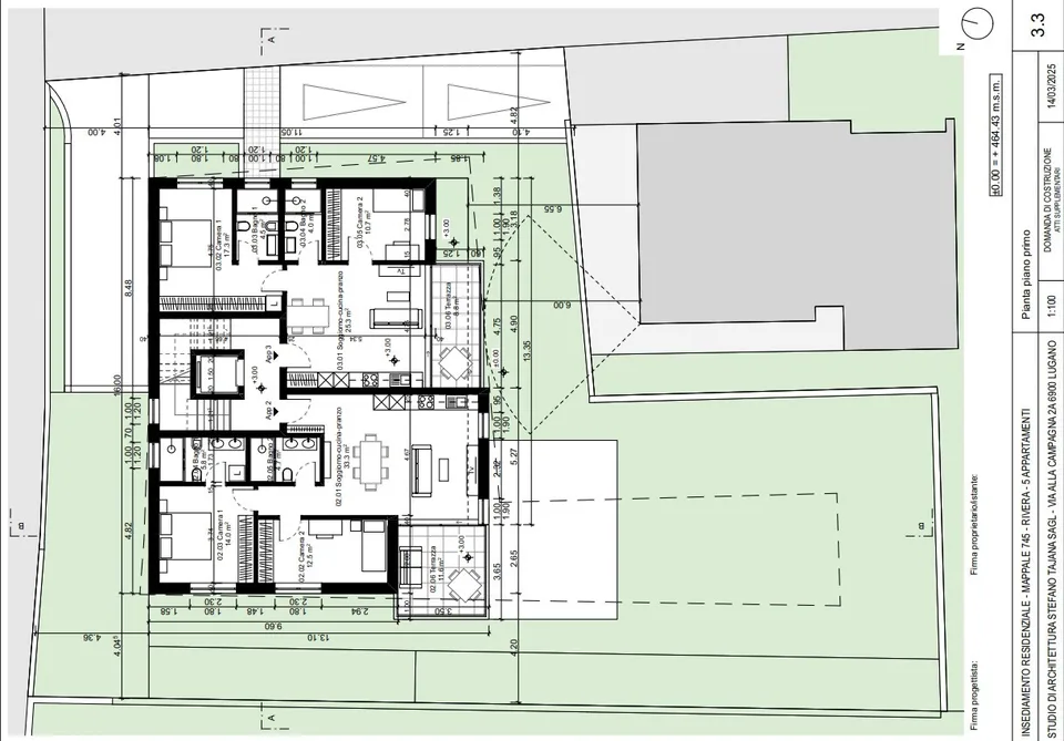 Appartement moderne 3.5 pièces dans un immeuble neuf avec terrasse à Rivera