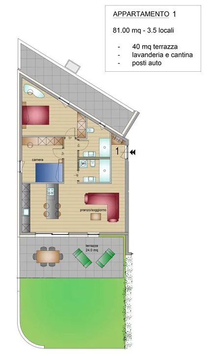 STUPENDO 3.5 CON GIARDINO PRIVATO E TERRAZZE A LUMINO