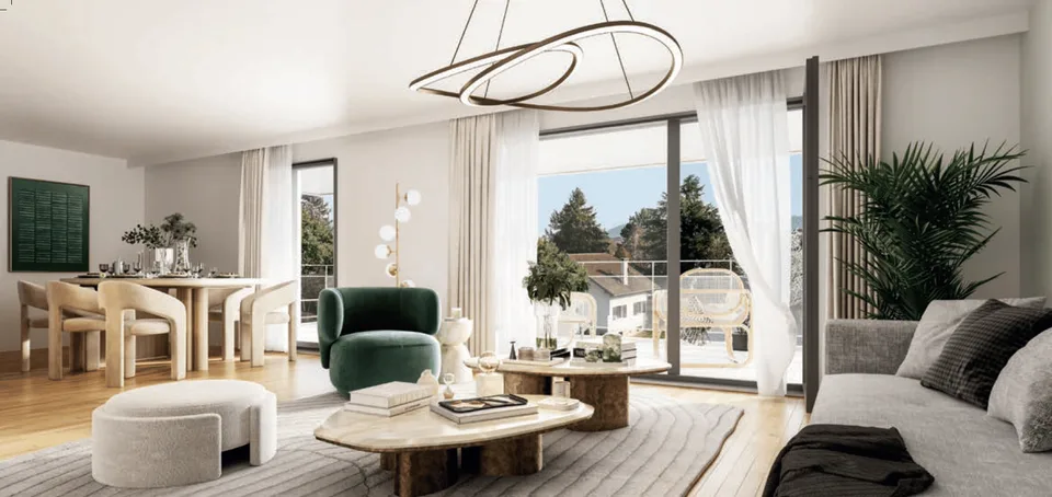 4-Room Apartment with Terrace and Locked Garage in Basement