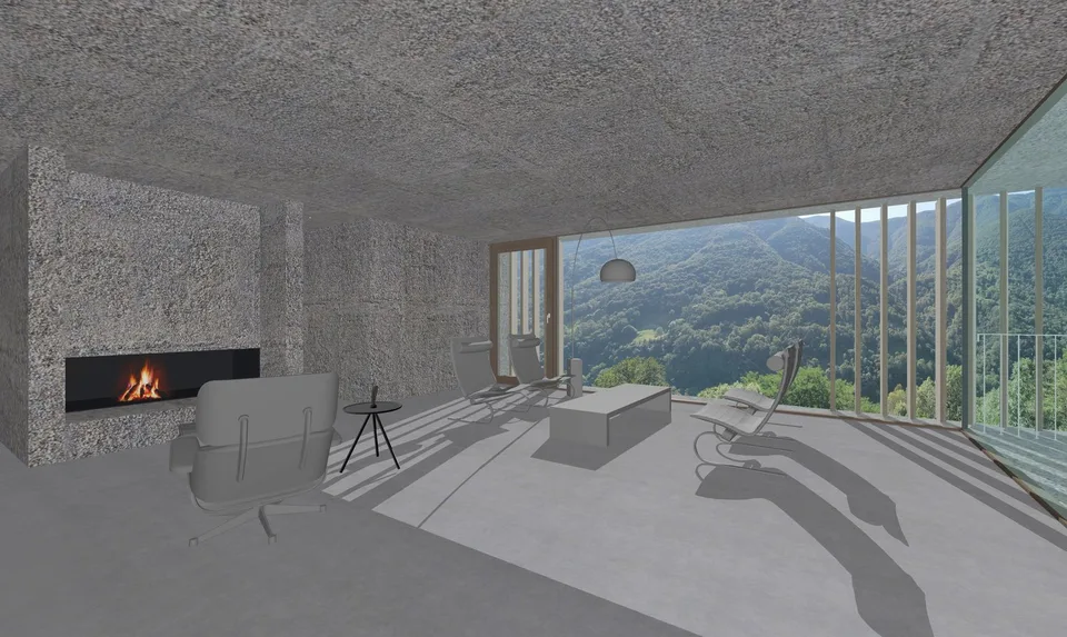 Bauplatz mit genehmigtem Projekt "Haus im Weinberg"