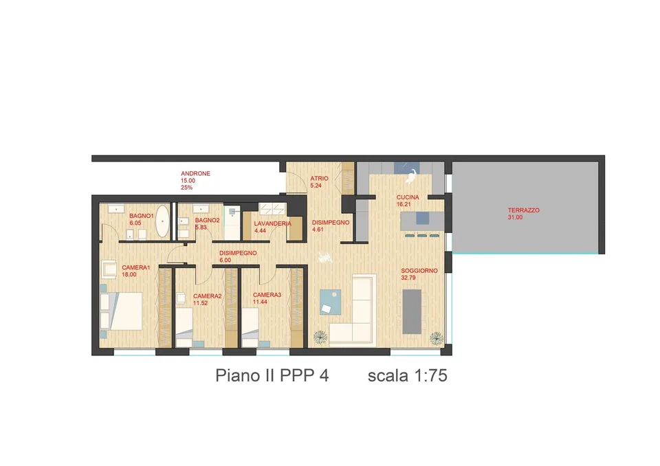 Geräumige 4.5-Zimmer-Wohnung mit Panoramaterrasse in Vacallo