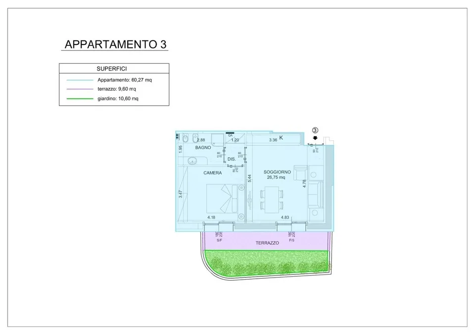 Wohnung 2.5 in neuer Residenz mit Pool