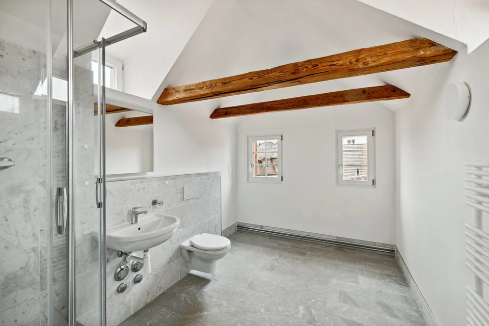 Charme du vieux bâtiment rencontre le luxe : Appartement de 2,5 pièces rénové à louer !