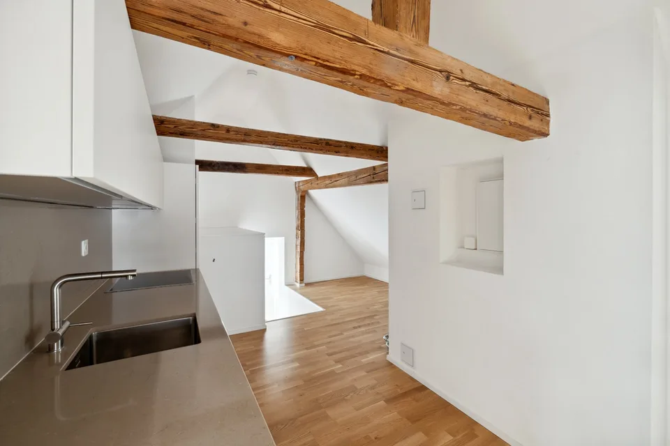Charme du vieux bâtiment rencontre le luxe : Appartement de 2,5 pièces rénové à louer !