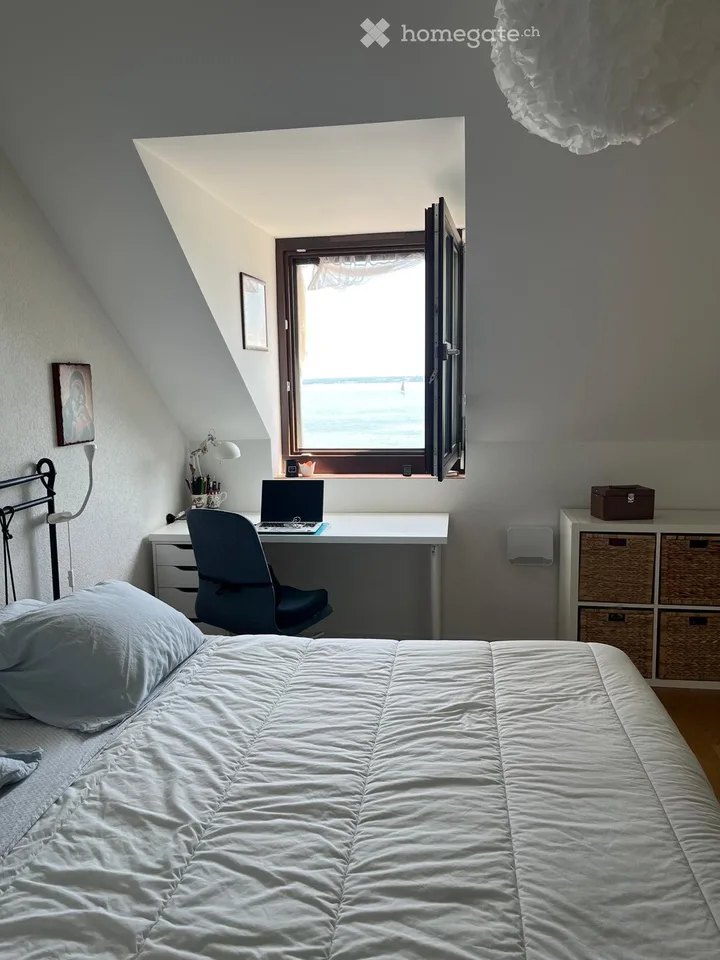 Mansarda con vista lago sul quai di Versoix – 6 locali, terrazza, box, panoramica e centrale