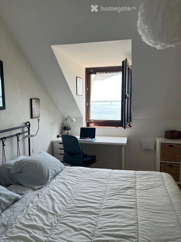 Mansarda con vista lago sul quai di Versoix – 6 locali, terrazza, box, panoramica e centrale