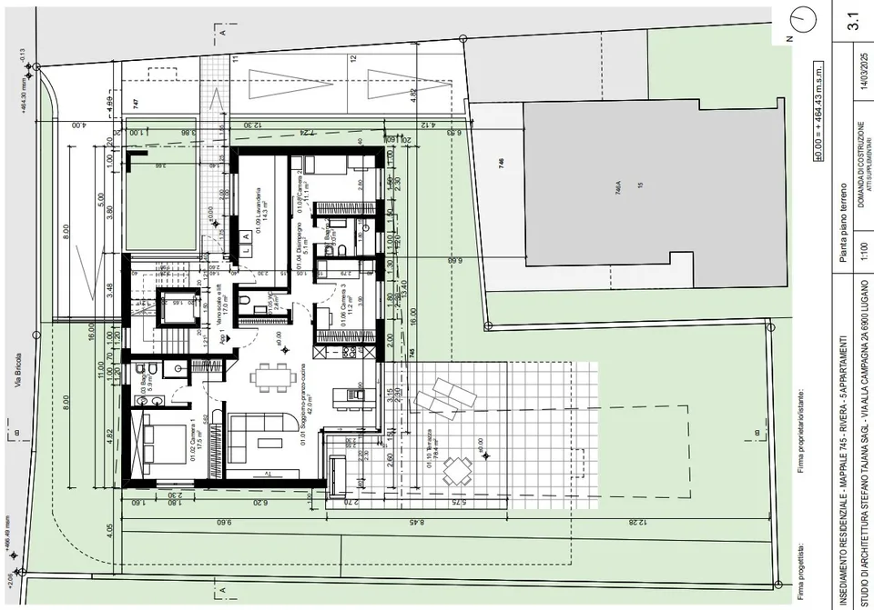 4.5 Rooms Under Construction with 280 sqm Garden in Rivera