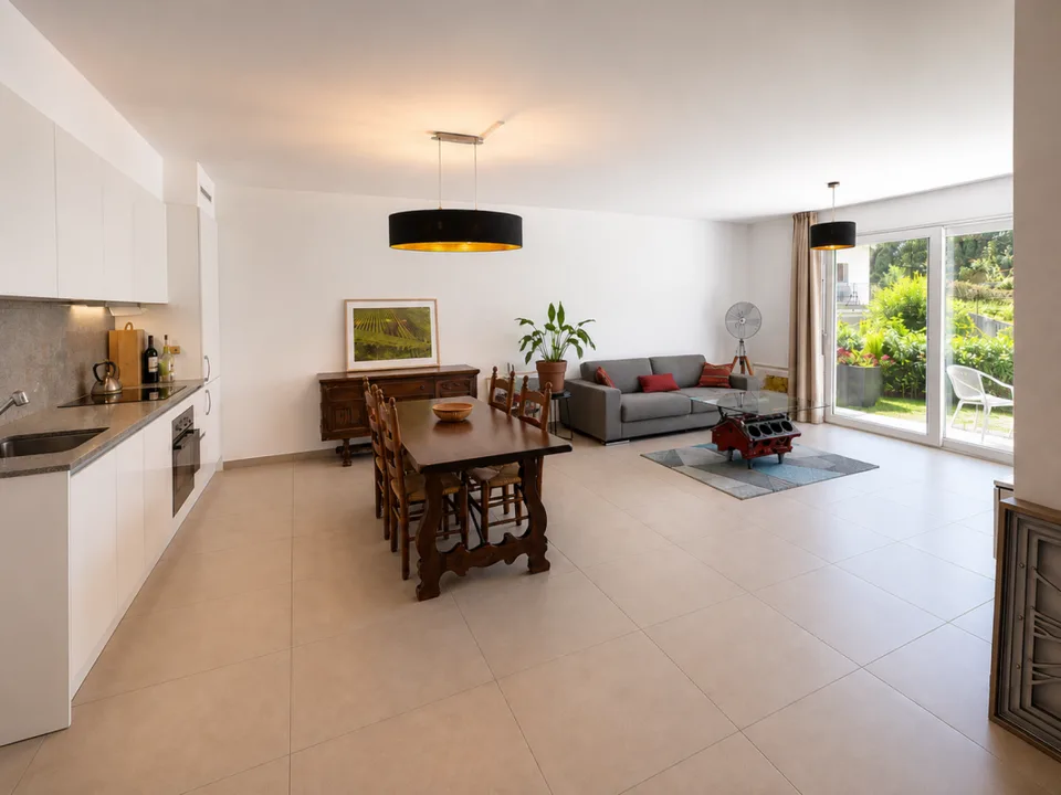 Accattivante appartamento con giardino da 2,5 locali a Manno - comfort abitativo moderno
