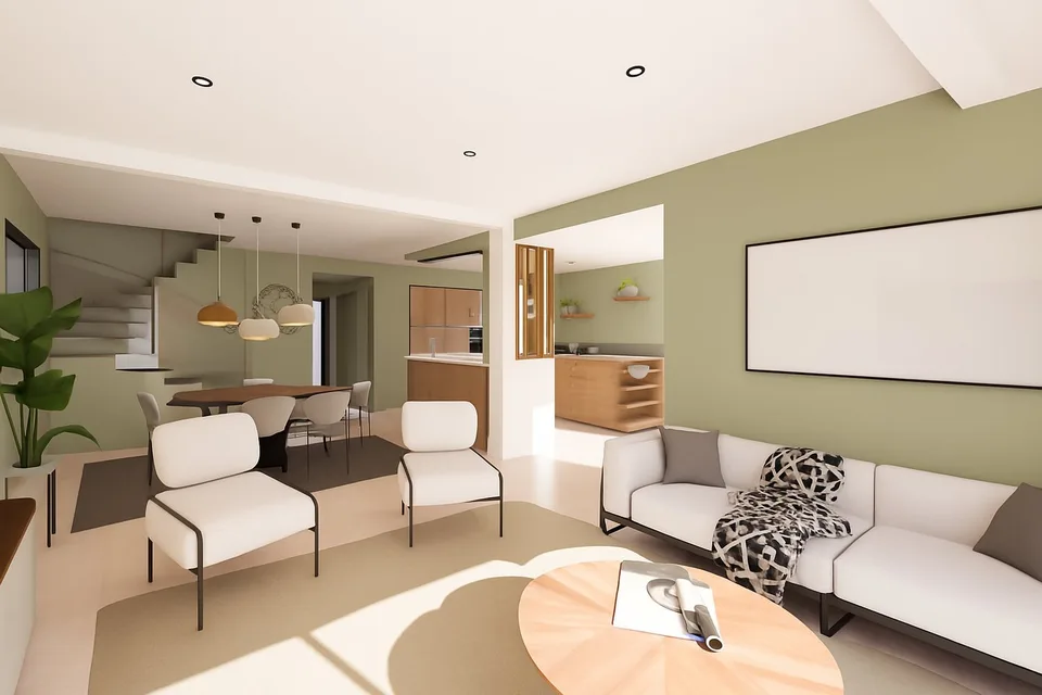 Prévessin-Moëns, villa T5 di 136m2 utile, tetto piatto