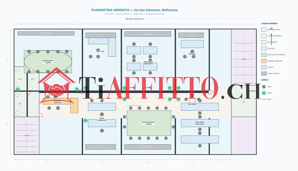 PRESTIGIOSO UFFICIO DI 220 MÂ² NEL CUORE DI PARADISO