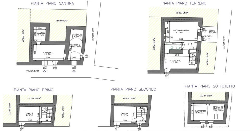 Historic Core House of 4 Rooms with Attic in Miglieglia