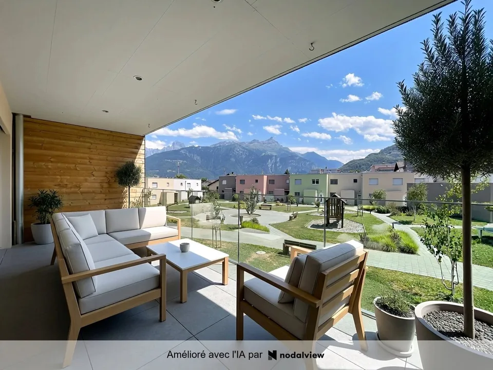 Contemporary villa with garden and terraces