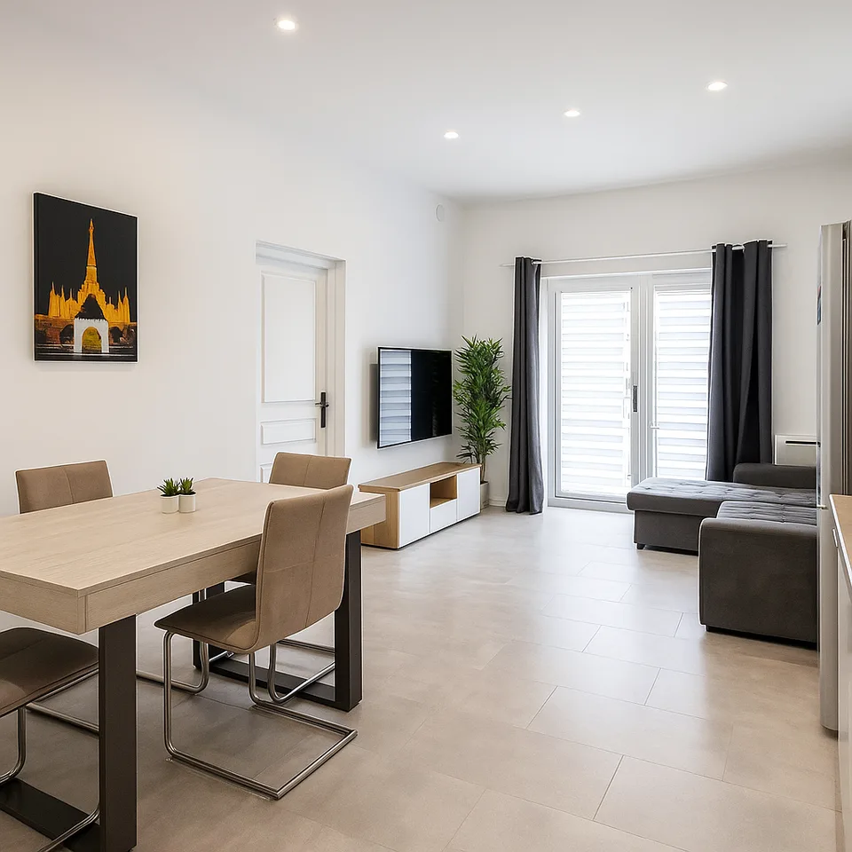 PERON Apartment T4 mit Terrasse, Garten und 2 Parkplätzen