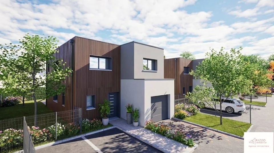 Prévessin-Moëns : Villa T5 Contemporaine (126 m²)   Toiture Terrasse   Terrain 835 m²