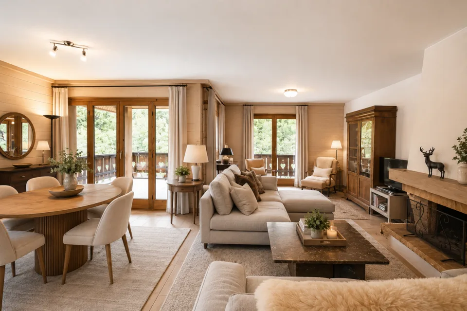 Set of 2 apartments (3.5 rooms + studio) in Champéry
