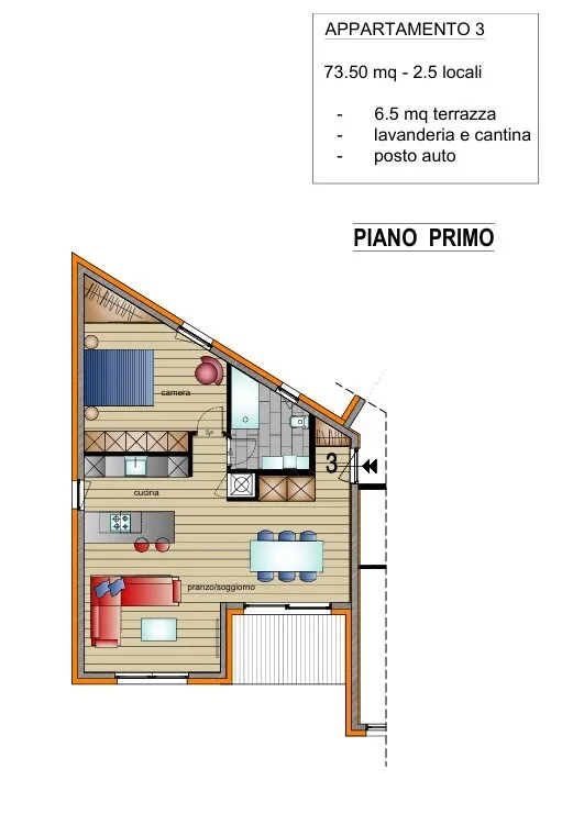 VASTE 2.5 PIÈCES DE NOUVELLE CONSTRUCTION AVEC TERRASSE À LUMINO