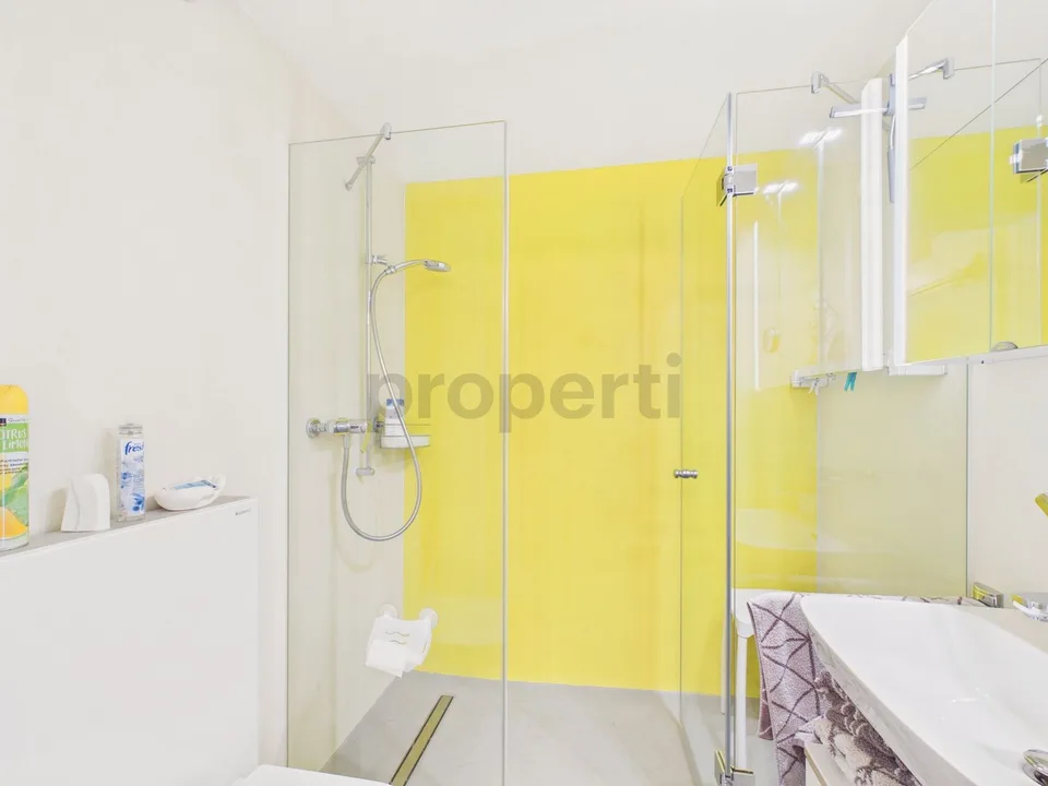 Sunny terrace and exclusive access to pool and sports facilities