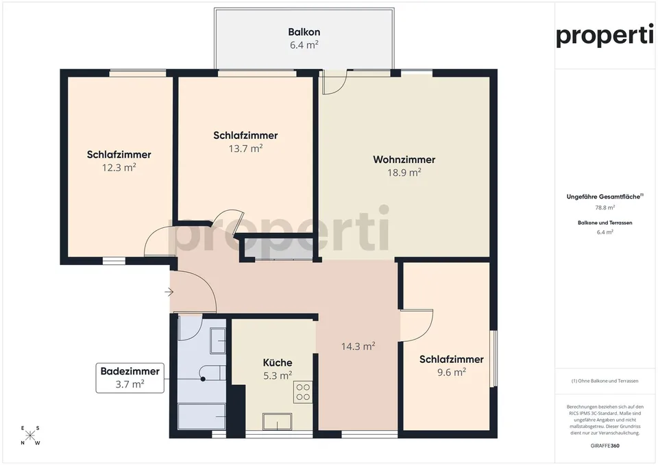 Appartement lumineux et spacieux avec balcon ensoleillé