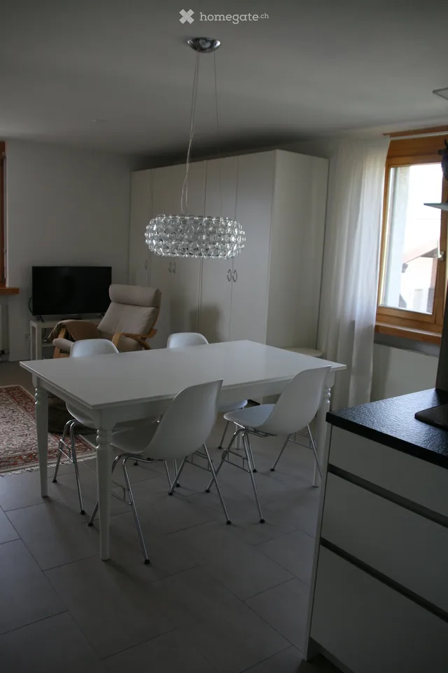 Direkt an der Piste gelegene, charmante 1.5-Zimmer-Wohnung mit Bergblick