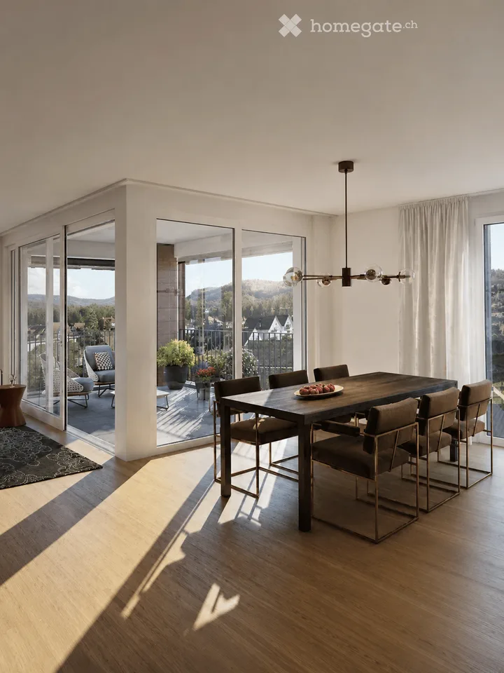 Moderne 2.5-Zimmer-Wohnung in Niedergösgen – Neubau mit Loggia und toller Aussicht