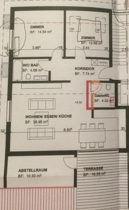 Appartement de 3,5 pièces au dernier étage avec climatisation à Hornussen