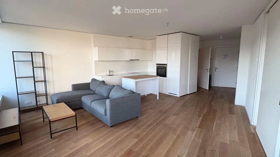 Europaallee: Modern 2.5-Room Apartment, 9th Floor, city view