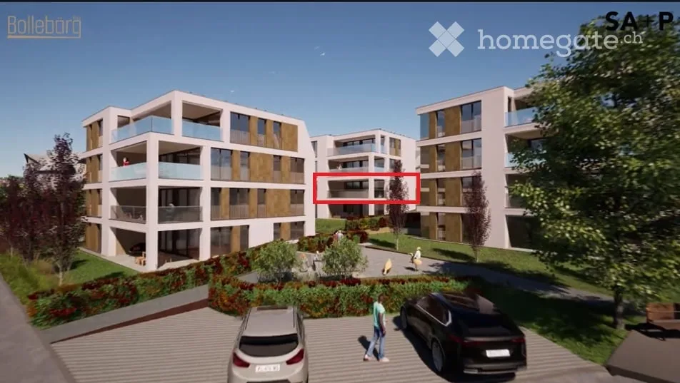 New building first occupancy in Rafz – 3.5 rooms, 101 m² and large covered terrace
