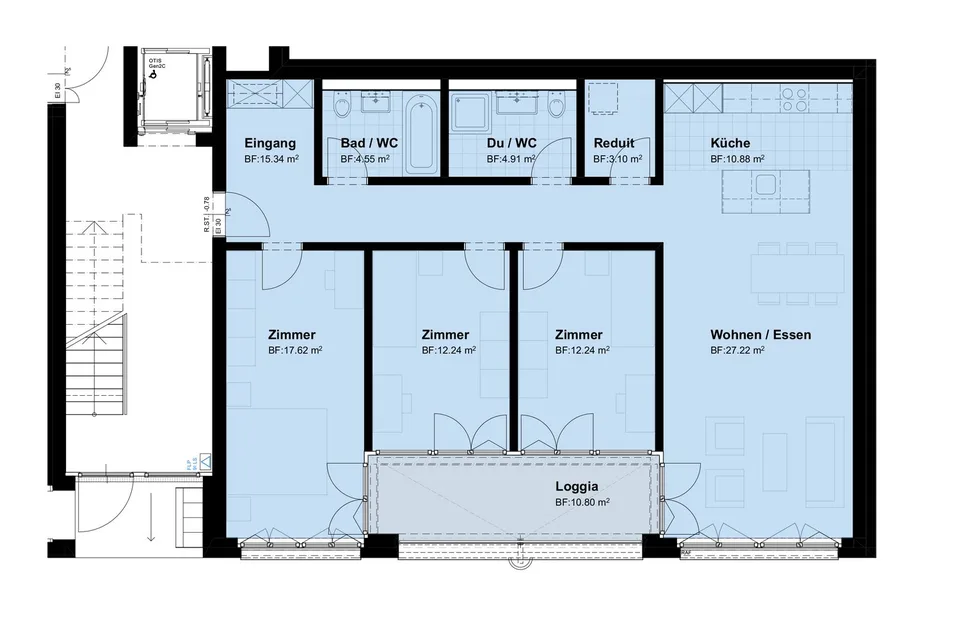 Ruhig und schön gelegene 4.5-Zimmer-Wohnung mit Weitsicht