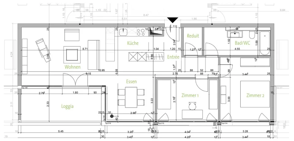 Nachmieter gesucht - moderne 3.5-Zimmer-Wohnung mit Loggia