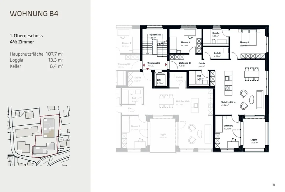 Hochwertige 4.5-Zimmer-Neubauwohnung in privilegierter Lage - Muri AG