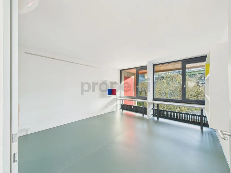 Wohnen in einer Ikone der Schweizer ArchitekturEinzigartige Maisonettewohnung im denkmalgeschützten Atelier-5-Ensemble in Flamatt