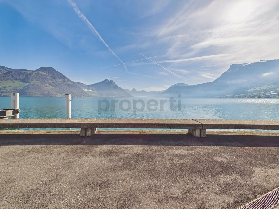 Immeuble commercial attractif dans un excellent emplacement à Beckenried - Espace commercial avec vue sur le lac