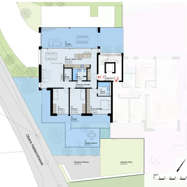 Neubauprojekt: 4.5-Zimmer-Erdgeschosswohnung in Untereggen