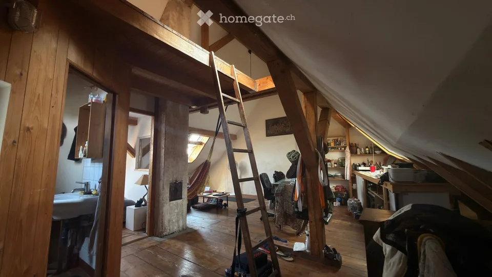 2.5p en attique avec mezzanine  grande maison coloc