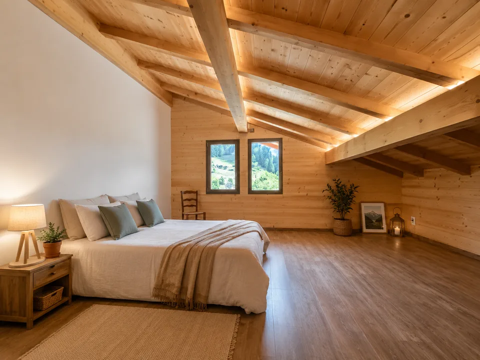 Magnifique chalet avec 110 m² de garages et vue panoramique sur les montagnes