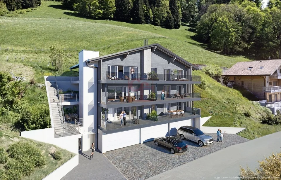 Charmey - Appartement exceptionnel de 4.5pcs neuf avec vue panoramique