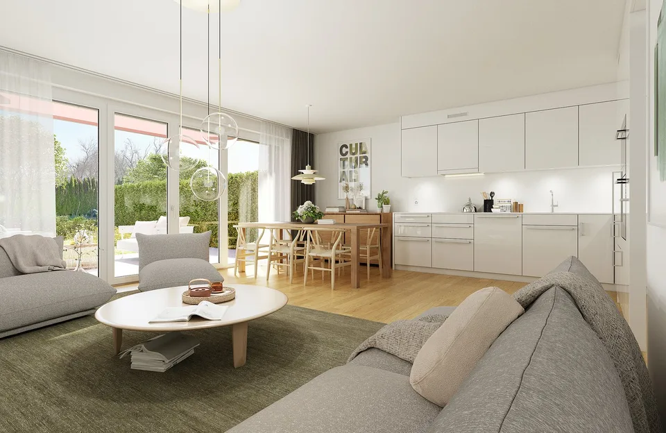 Bölli-Süd: La tua casa con giardino e due parcheggi
