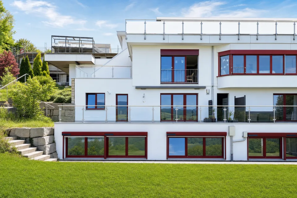 Appartement moderne avec terrasse merveilleuse et carport pour deux véhicules