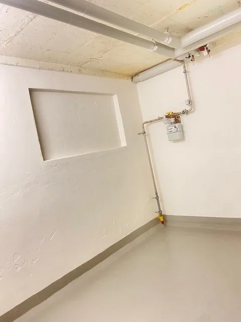 Your belongings safely stored in two storage rooms with water and power connections