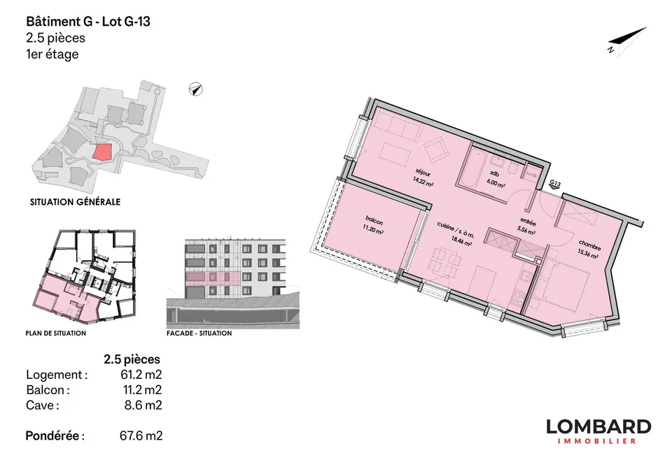 Appartement de 2.5 pièces au 1er étage
