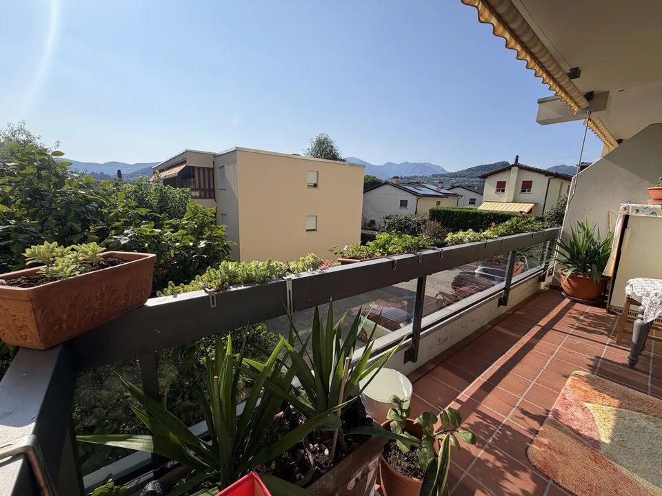 Charming 3.5-room apartment with terrace and garden in Pregassona