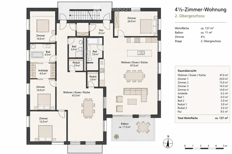 Appartement exclusif de 4,5 pièces avec vue directe sur le lac à Männedorf